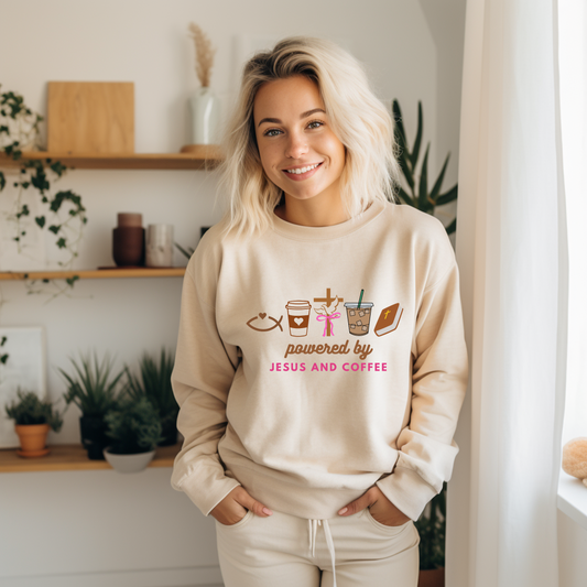 Powered by Jesus & Coffee Sweatshirt