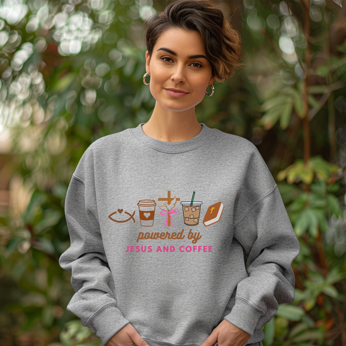 Powered by Jesus & Coffee Sweatshirt