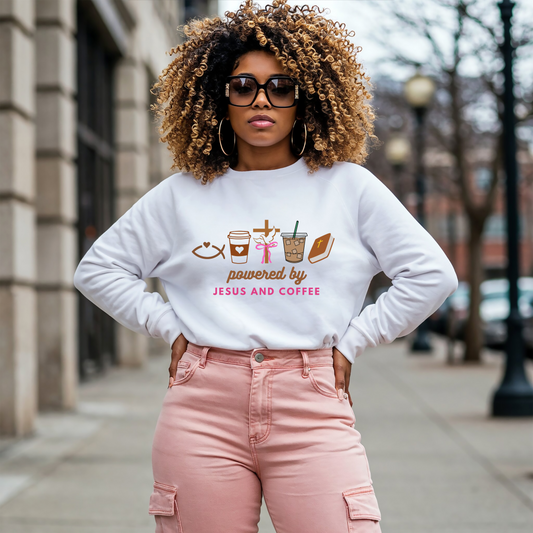 Powered by Jesus & Coffee Sweatshirt