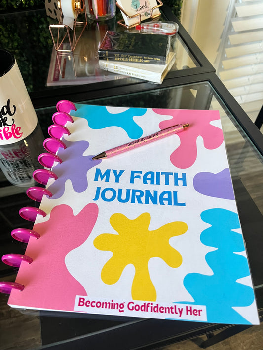 Becoming Godfidently Her Faith Journal (Letter size)