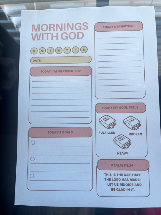 Mornings With God Notepad