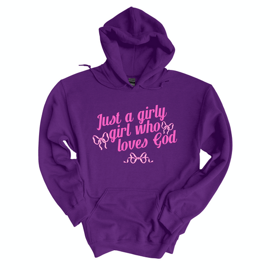 Girly Girl loves Jesus Hoodie