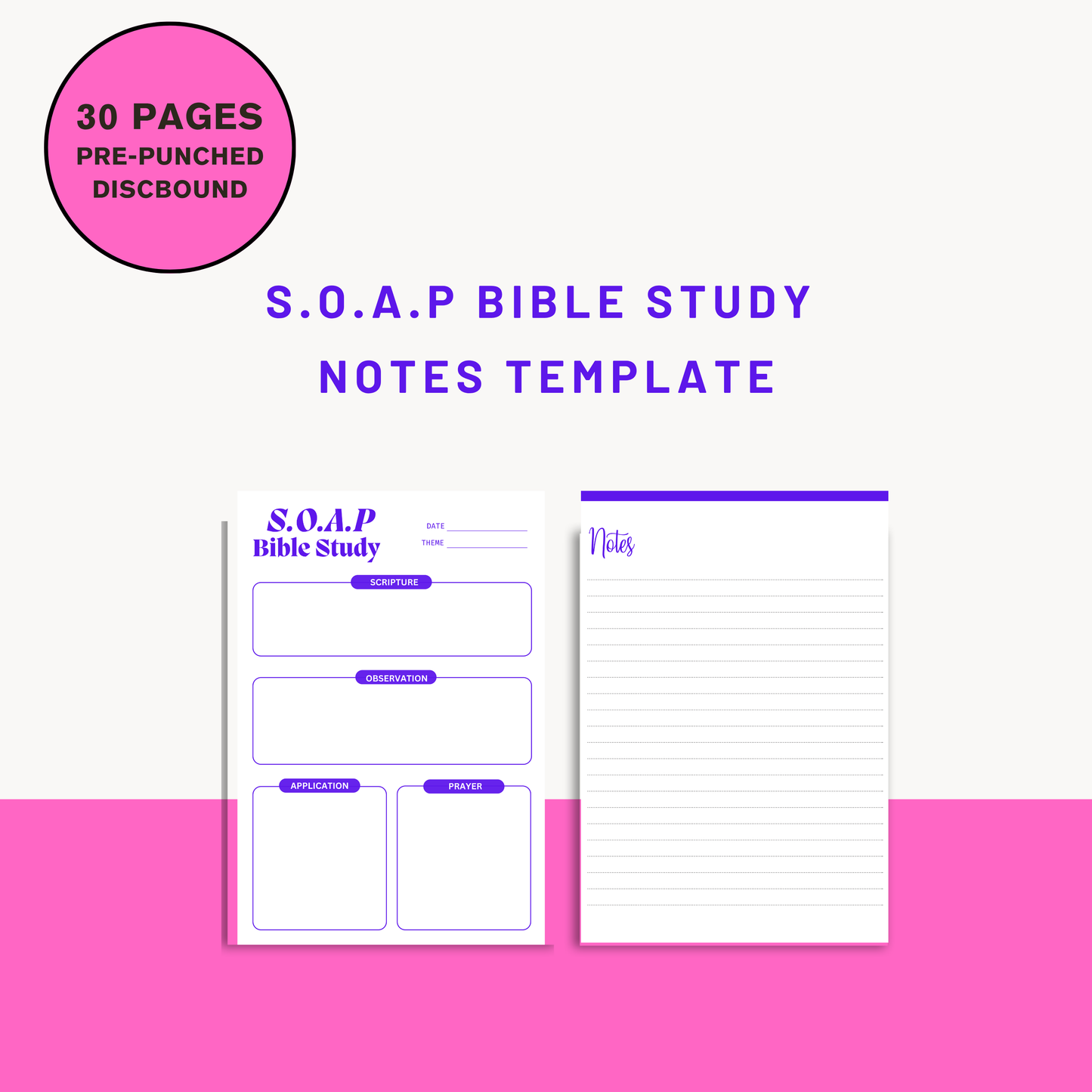 S.O.A.P Method Bible Study Notes Refills