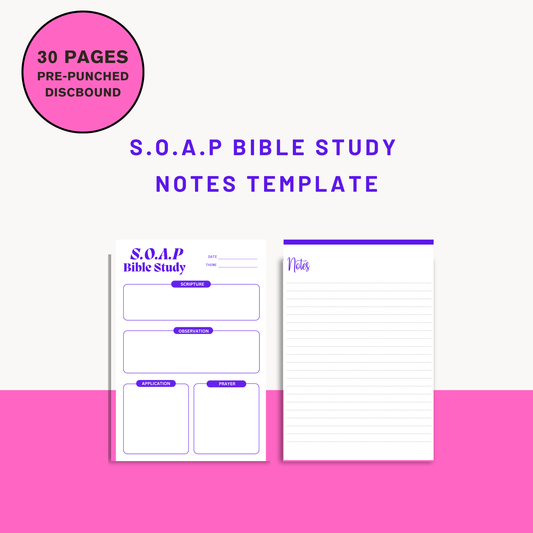 S.O.A.P Method Bible Study Notes Refills