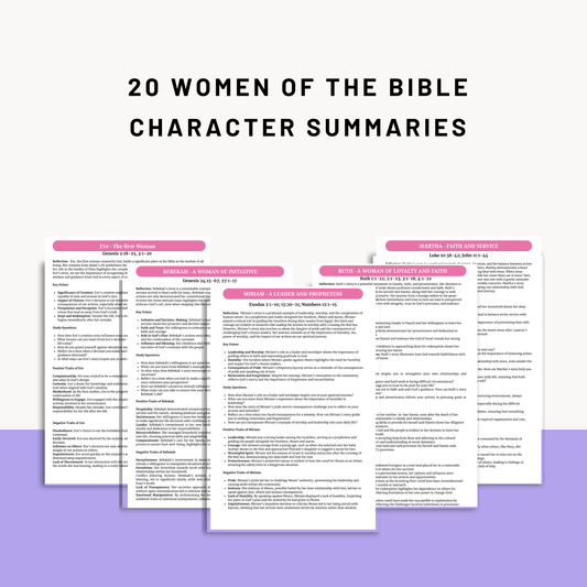 Women of the Bible Inserts